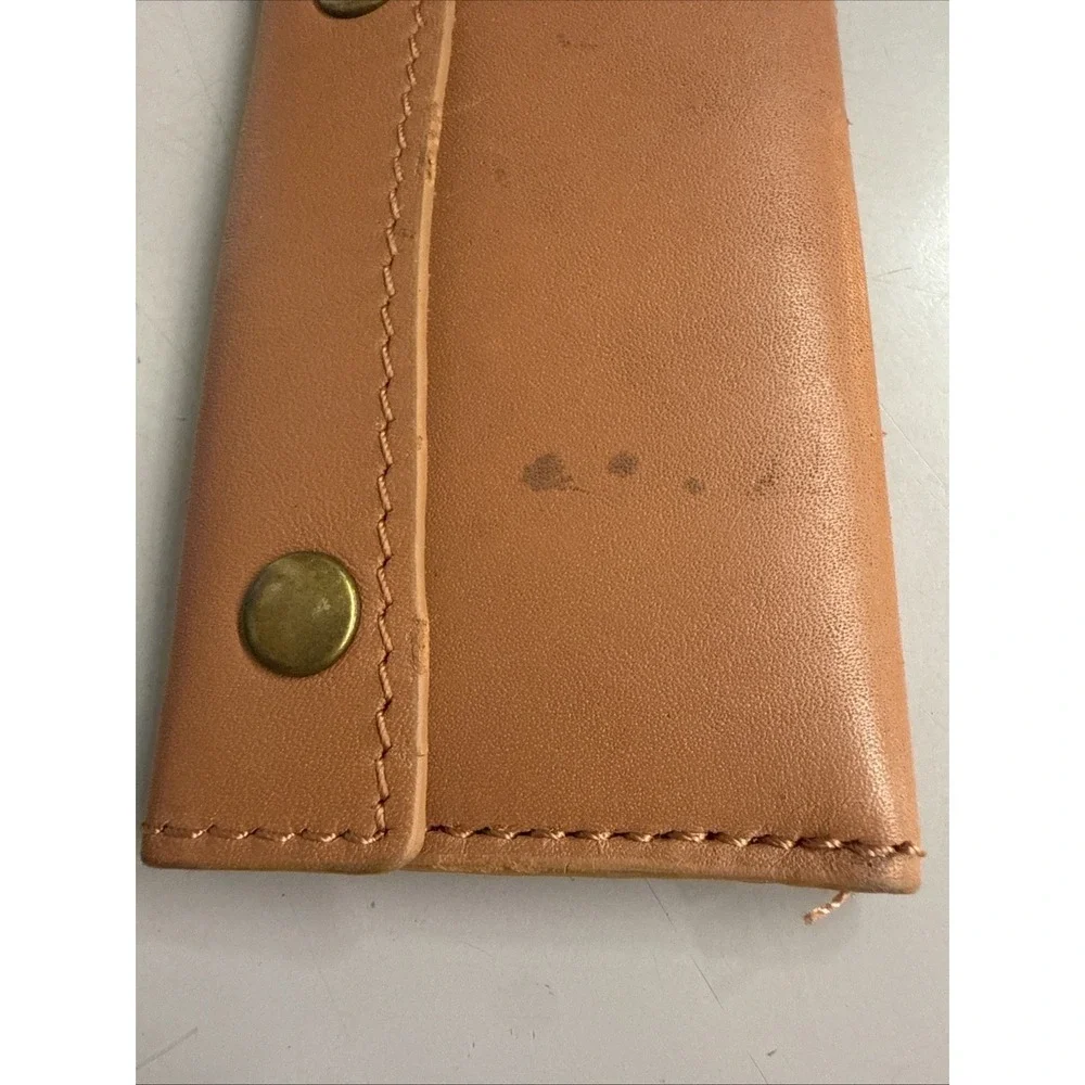 Vintage Hartmann Leather Luggage Tag Snaps Folding Address card holder